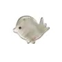 Nacre grise en forme d'oiseau 9x9mm x 1pc