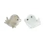 Nacre grise en forme d'oiseau 9x9mm x 1pc