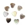 Nacre grise en forme de coeur 6mm x 10 pcs