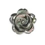 Nacre grise semi-percée en forme de fleur 20mm x 1pc