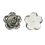 Nacre grise semi-percée en forme de fleur 20mm x 1pc