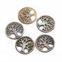Nacre grise arbre de vie 17mm x 1pc