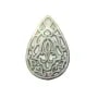 Nacre grise ajourée en forme de goutte 22x32mm x 1pc