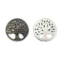 Nacre grise en fleur plate 16mm x 1pc