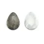 Nacre grise en forme de goutte plate facettée 15x20mm x 4 st