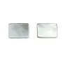 Nacre grise en forme de rectangle 10x14mm x 10 pcs