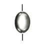 Nacre grise en forme d'oval bombé 12x16mm x 4 pcs