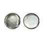 Nacre Grise en Forme de Rond Plat Bombé 20mm x 2pcs