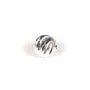 Boule striée, en forme de ronde facette, 3mm x 10pcs