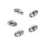 Perle striée, en forme d'olive, 6x10mm x 2pcs