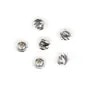 Boule striée, en forme de ronde facette, 4mm x 5pcs