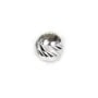 Boule striée, en forme de ronde facette, 4mm x 5pcs