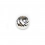 Boule striée, en forme de ronde facette, 6mm x 2pcs