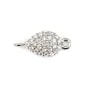 925 sterling silver charm flower & zirconium 8x13mm x1pc