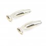 Cufflink, in 925 silver for 8mm round cabochon, 27.5 * 9mm x 2pcs