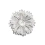 Argent 925 zirconium épingle à broche en forme de fleur 30mm x 1pc
