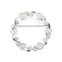 Argent 925 zirconium épingle à broche en forme de couronne pour perle semi percée 38mm x 1pc