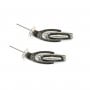 Argent 925 bouton de manchette avec coupelle pour perles semi-percé 20x8x17.5 mm x 1pc