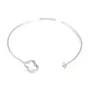Argent 925 rhodié avec zirconium bracelet réglable pour perles semi percée 60mm x 1pc