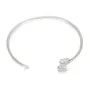 Argent 925 rhodié avec zirconium bracelet réglable pour perles semi percée 58mm x 1pc