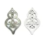 Nacre grise gourde ajourée 16x26mm x 1pc