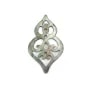 Nacre grise gourde ajourée 16x26mm x 1pc