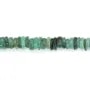 Emeraude rondelle Heishi 4-5mm x 41cm