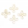White mother-of-pearl chinese knot 20mm x 1pc