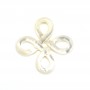 White mother-of-pearl chinese knot 20mm x 1pc