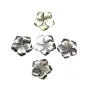 Nacre grise en forme de fleur à 5 pétales 15mm x 1pc