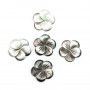 Gray mother-of-pearl 5 petal flower 15mm x 1pc