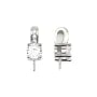 Bélière en argent 925 rhodié & zirconium 4x9mm x 1pc