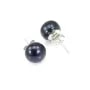 Boucles d'oreilles : perles d'eau douce grise  & argent 925 9-10mm x  2pcs