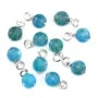 Apatita Charm Redondo Plano 6mm Plata Rodio x 1pc