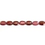 Grenat ovale facetté 4x6mm x 38mm