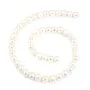 White pearl of freshwater, in shape of half-round, 9 - 10mm x 40cm