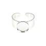 Bague réglable support cabochon 10mm Argent 925 x 1pc