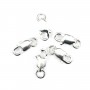 Fermoir mousqueton ovale  Argent 925 4x8mm x 2pcs