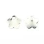Breloque Fleur Tag à graver 6.5mm Argent 925 x 4pcs