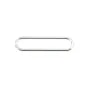 Separador rectangular arredondado 5x21mm Prata 925 x 2pcs