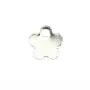 Breloque Fleur Tag à graver 6.5mm Argent 925 x 4pcs