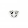 Bague réglable support 8mm Argent 925 - Grande taille x 1pc