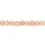 Pierre de lune orange rond facetté 2mm x 40cm