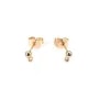 Clous d'oreilles boule plaqué "flash" or 3mm x 2pcs