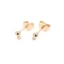 Clous d'oreilles boule plaqué "flash" or rosé 4mm x 2pcs