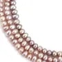 Perle de culture d'eau douce, mauve, ovale, 6-6.5mm x 37cm