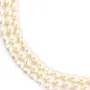 Perle de culture d'eau douce, blanche, olive, 4.5-5mm x 36cm