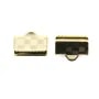 Embout pour ruban plaquée par "flash" or sur laiton 7x10mm x 10pcs