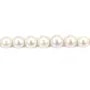 Perle de culture d'eau douce, blanche, ronde 11-13mm, AA x 40cm