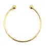 Bracelet jonc pour perle semi-percée doré sur laiton 60mm x 1pc